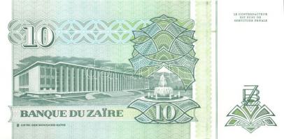 Kongó-Zaire 1985-1995. 10 klf bankjegy T:I