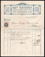 1911 Nagyvárad, 3 db fejléces számla (Ruff Testvérek, Popovits Gusztáv)