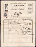 1911 Nagyvárad, 3 db fejléces számla (Ruff Testvérek, Popovits Gusztáv)