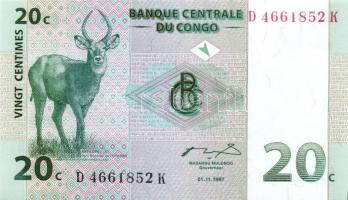 Kongó 1997-2003. 7 klf bankjegy T:I