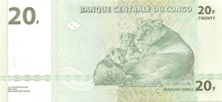 Kongó 1997-2003. 7 klf bankjegy T:I