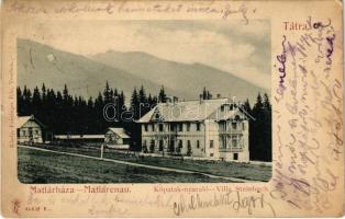 Matlárháza, Matliary, Tatranské Matliare (Magas-Tátra, Vysoké Tatry); Kőpatak nyaraló. Feitzinger Ede 612. L. / Villa Steinbach