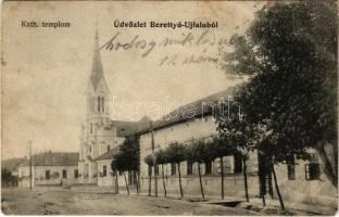 1907 Berettyóújfalu, Katolikus templom. Adler Béla kiadása (EK)