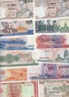 Kambodzsa, Laosz, Vietnam(Észak-, Dél-, Egyesült) 66 klf modern bankjegy T:I,I-, II+(néhány)