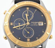 Yves Saint Laurent férfi quartz karóra, bőr szíjjal, működik. d: 35mm