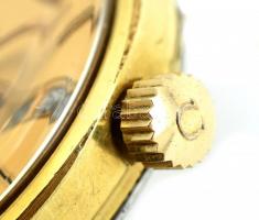 Omega automata férfi karóra, bőr szíjjal, gyönyörű állapotban, datum funkciós, d: 37mm