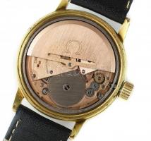 Omega automata férfi karóra, bőr szíjjal, gyönyörű állapotban, datum funkciós, d: 37mm
