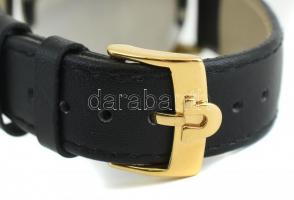 Omega automata férfi karóra, bőr szíjjal, gyönyörű állapotban, datum funkciós, d: 37mm