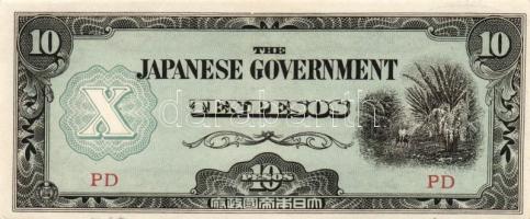 Japán megszállások /Kelet-Ázsia II.vh. 10 klf bankjegy T:I,I-, II(2x)