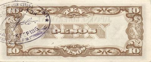 Japán megszállások /Kelet-Ázsia II.vh. 10 klf bankjegy T:I,I-, II(2x)