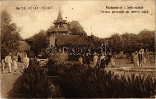 1923 Félixfürdő, Baile Felix; Park és hőforrás / Partea parcului cu izvorul cald / park, spring (Rb)