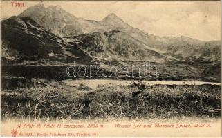 1908 Tátra, Magas-Tátra, Vysoké Tatry; Fehér tó és fehér tó csúcs. Feitzinger Ede No. 912. L. 1905. / Weisser See and Spitze