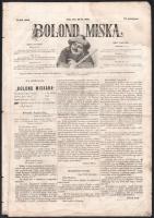 1865 Bolond Miksa élclap VI. évfolyam 52. szám, hátul Deák Ferenc karikatúrával