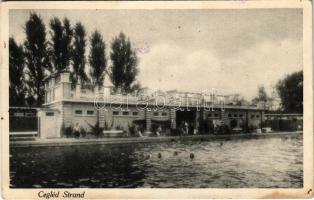 1947 Cegléd, Strand, fürdőzők. Mihajlovits Hírlapiroda kiadása (fl)