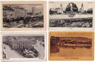 4 db RÉGI történelmi magyar képeslap a Nagymagyarország területéről, vegyes minőség: Szada, Verőce, Debrecen, Berettyóújfalu / 4 pre-1945 postcards from the Kingdom of Hungary, mixed quality