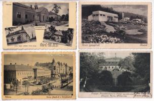 4 db RÉGI történelmi magyar képeslap a Nagymagyarország területéről, vegyes minőség: Debrecen, Parád, Ókécske, Visegrád / 4 pre-1945 postcards from the Kingdom of Hungary, mixed quality