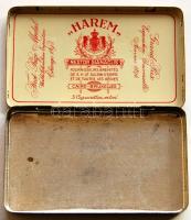 Harem névvel jelzett, 5 férőhelyes kisalakú cigarettás fém dobozka