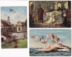 6 db RÉGI Stengel litho képeslap / 6 pre-1945 Stengel litho postcards