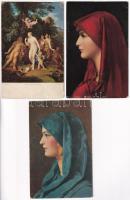 6 db RÉGI Stengel litho képeslap / 6 pre-1945 Stengel litho postcards