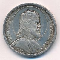 1938. 5P Ag "Szent István" T:1-,2 patina Adamo P8.1