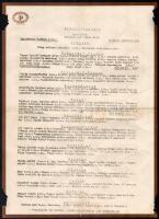 cca 1930-1940 Bp., a margitszigeti Hotel Palatinus és New York Étterem étlapjai, 4 db, sérültek, egy...