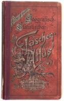 cca 1900-1910 A. L. Hickmann: Geografisch-statistischer Taschen-Atlas. Wien,é.n.,G. Freytag & Brendt. Német nyelven. Kiadói félvászon-kötés, kopott borítóval, sérült kötéssel, kijáró lapokkal.