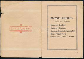 1938 "Felszabadulásunk emlékére" irredenta füzet nótákkal, versekkel, borítón szakadás, ny...