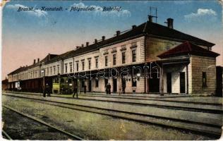 1917 Brassó, Kronstadt, Brasov; pályaudvar, vasútállomás, vonat / railway station, train