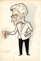 1966 Altorjay humoros grafikája, 30x20 cm