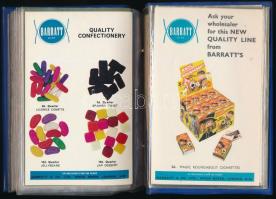 cca 1970 Barrat illustrated list of confectionery. 48 kép édességekről termékekről műbőr kötésben