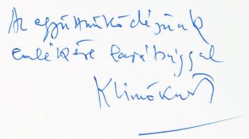Dieter Ronte-Hegyi Loránd: Klimó Károly. Bp.-New York, 1989., Műcsarnok-Antium. A művész munkáinak r...