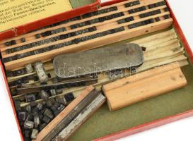 cca 1910 Régi gyereknyomda sok betűvel Kertész Tódor raktárából