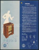 cca 1940 Standard rádiók képes reklám nyomtatvány, leporelló