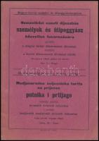 1942 Nemzetközi vasúti díjszabás személyek és utipoggyász fuvarozására egyfelől a magyar királyi államvasutak állomásai, másfelől a horvát államvasutak állomásai között. 65p. / Railway tariffs betwen Hungary and Croatia