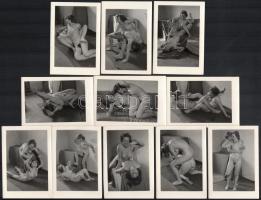 Birkózó lányok 26 db női akt fotó 6x9 cm