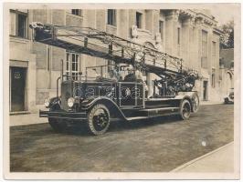 Debrecen, "RÁBA KRUPP" tűzoltó autó. photo (11 x 8,2 cm) (Rb)