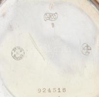 Ezüst (Ag) IWC (International Watch Company) gilosált óratok, monogrammozaható d: 50mm, héber, fehér...