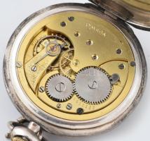 Ezüst (Ag) IWC (International Watch Company) gilosált óratok, monogrammozaható d: 50mm, héber, fehér...