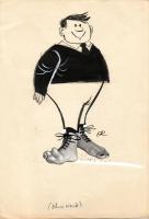 Ruszkai Gábor (1958 - ) vicces grafikája, 31x21 cm