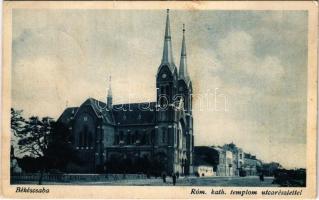 1927 Békéscsaba, Római katolikus templom és utca (fa)