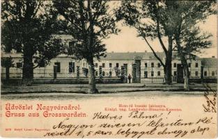 1899 (Vorläufer) Nagyvárad, Grosswardein, Oradea; Honvéd huszár laktanya / Military hussars barracks (fl)