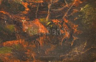 Jelzés nélkül: (feltehetően Tibor Ernő munkája): Arató. Olaj, karton. Román kiviteli bélyegző és Kol...