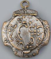 Mini pudrié / gyógyszeres doboz tükörrel. 4x4 cm