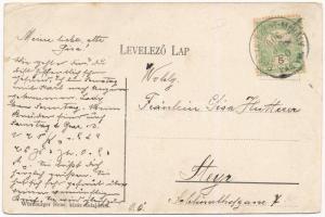 1906 Pusztaszentmihály, Sankt Michael im Burgenland; Fő utca, római katolikus iskola, Gróf Kottalinz...