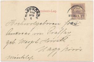 1900 Alhó, Markt Allhau; Platz, Kirche / tér, templom / square, church