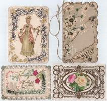 11 db dekoratív századfordulós lithó üdvözlőkártya