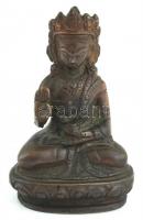 Buddha, bronz szobor, jelzés nélkül, m: 8 cm