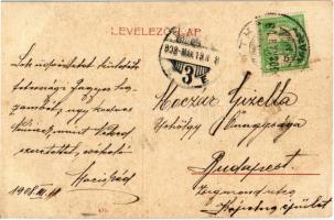 1908 Ruttka, Vrútky; Új római katolikus templom. Felvidéki Magyarság nyomda kiadása (W.L. ?) 435. / ...