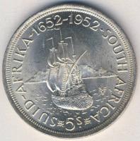 Dél-Afrika 1952. 5Sh Ag "Fokváros felfedezése" T:2 ph