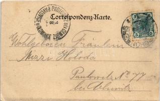 1900 Sumperk, Mährisch Schönberg; Deutsches Vereinshaus / German Clubhouse. Art Nouveau, floral (EK)